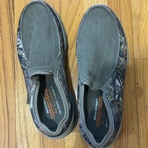 Skechers Camo and Gray Men's Slip-On Loafers